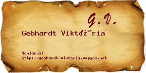 Gebhardt Viktória névjegykártya